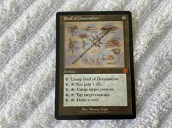 Magic the Gathering MTG 1x Schematic Staff of Domination The Brothers’ War NM - Image 1