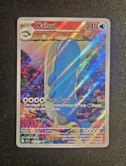 Pokemon Card - Wailord 162/159 Illustration Rare - Journey Together EN - NM/M - Image 1