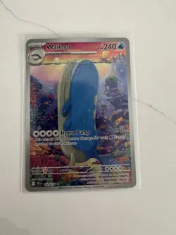 Pokemon Card Wailord 162/159 Journey Together Illustration Rare Near Mint - Image 1