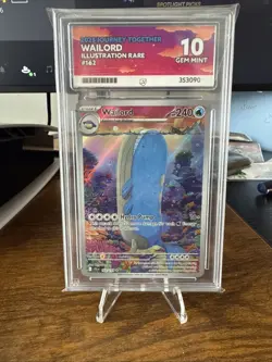 Pokemon TCG Wailord Journey Together Illustration Rare Card 162/159 Ace 10 - Image 1