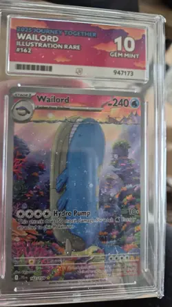 Pokemon TCG Wailord Journey Together Illustration Rare Card 162/159 Ace 10 - Image 1