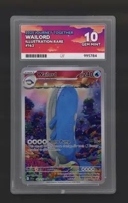 Pokemon TCG Wailord Journey Together Illustration Rare Card 162/159 Ace 10 - Image 1