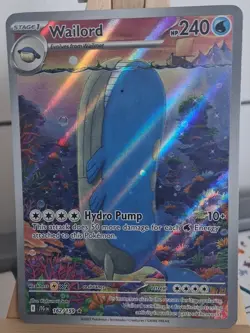 Pokemon TCG Wailord 162/159 Journey Together Illustration Rare - Image 1