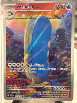 Pokemon TCG Wailord 162/159 Illustration Rare Journey Together NM - Image 1