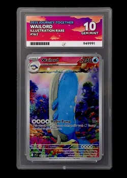 Pokemon TCG Wailord Journey Together Illustration Rare Card 162/159 Ace 10 - Image 1