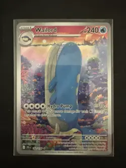 Pokemon TCG Wailord Illustration Rare Card Journey Together 162/159 - Image 2