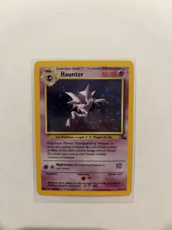 Pokemon Haunter 6/62 Fossil Holo Rare 50 HP Unlimited Card Wizards of the Coast - Image 1
