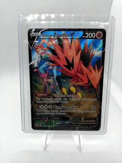 Galarian Zapdos V TG19/TG30 Holo Astral Radiance Trainer Gallery Pokemon NM - Image 1