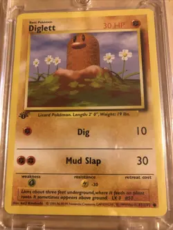Pokemon Custom 1st Edition FANART 1999 Dugtrio Diglett Base x2 - Image 2