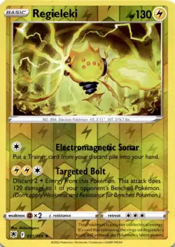 REGIELEKI 051/189 R ASTRAL RADIANCE POKEMON REVERSE HOLO MP - Image 1