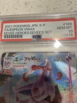 2021 Pokemon Japanese Espeon VMAX 189/S-P Eevee Heroes Promo PSA 10 - Image 2