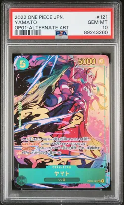🎰👀 2022 ONE PIECE JAPANESE ROMANCE DAWN OP01-#121 YAMATO PSA 10 - Image 1