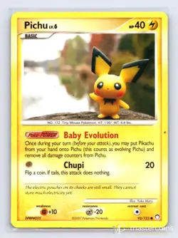 Pichu 93/123 Mysterious Treasures Pokemon MP - Image 2