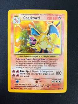 Charizard - 4/102 - Holo Rare - Unlimited Edition Base Set (MP)#1 Pokemon - Image 1
