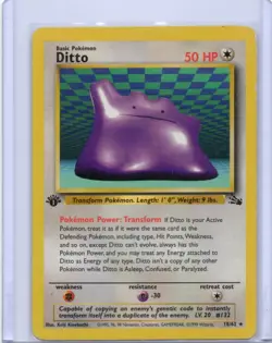 Pokemon Ditto 18/62 1st Edition Fossil Non-Holo LP/MP - Image 1