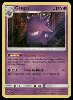 Pokemon TCG - Crimson Invasion - Gengar 38/111 Holo - P - Image 1