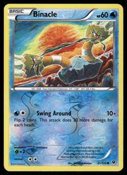 Pokemon TCG - Fates Collide - Binacle 22/124 Reverse Holo - P - Image 1