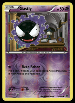 Pokemon TCG - BREAKthrough - Gastly 58/162 Reverse Holo - P - Image 1