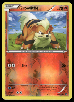 Pokemon TCG - BREAKpoint - Growlithe 10/122 Reverse Holo - P - Image 1