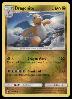 Pokemon TCG - Sun & Moon - Dragonite 96/149 Reverse Holo - P - Image 1