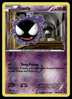Pokemon TCG - BREAKthrough - Gastly 58/162 Reverse Holo - P - Image 1