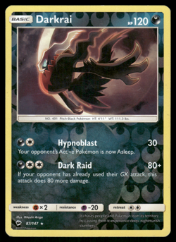 Pokemon TCG - Burning Shadows - Darkrai 87/147 Reverse Holo - P - Image 1