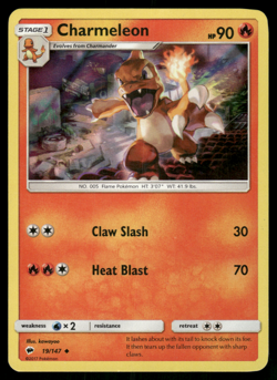Pokemon TCG - Burning Shadows - Charmeleon 19/147 Holo - P - Image 1