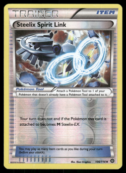 Pokemon TCG - Steam Siege - Steelix Spirit Link 106/114 Reverse Holo - P - Image 1