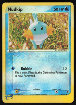 Pokemon TCG - Ruby and Sapphire - Mudkip 59/109 Reverse Holo - DMG - Image 1