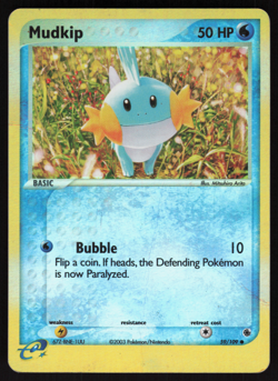 Pokemon TCG - Ruby and Sapphire - Mudkip 59/109 Reverse Holo - DMG - Image 1