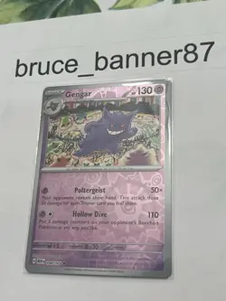 Pokemon TCG Gengar Reverse Holo Foil Scarlet & Violet 151 Card 094/165 NM A - Image 1