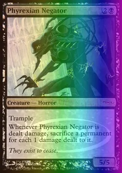 MTG Magic the Gathering Phyrexian Negator (4/6) Judge Gift Cards 2004 LP FOIL - Image 1