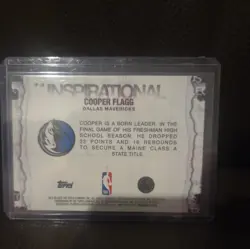 Topps 2025-26 Chrome Inspirational Rookie Cooper Flagg Mavericks NBA Card #IP-18 - Image 2
