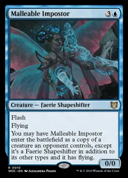 MTG Malleable Impostor (10/208) Wilds of Eldraine Commander LP - Image 1