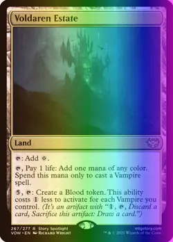 MTG Magic the Gathering Voldaren Estate (267/596) Innistrad Crimson Vow LP FOIL - Image 1