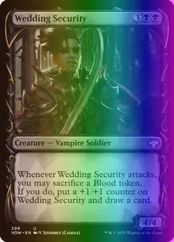 MTG Magic the Gathering Wedding Security (299/596) Innistrad Crimson Vow LP FOIL - Image 1
