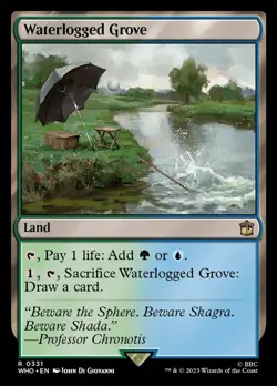 MTG Magic the Gathering Waterlogged Grove (331/1208) Doctor Who LP - Image 1