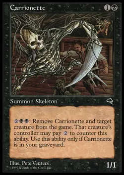 MTG Magic the Gathering Carrionette (111/350) Tempest LP - Image 1