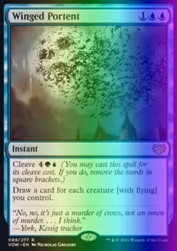 Magic the Gathering MTG Winged Portent (89) Innistrad Crimson Vow LP FOIL - Image 1