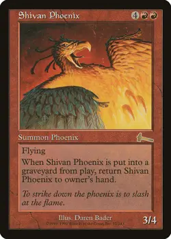 MTG Magic the Gathering Shivan Phoenix (91/143) Urza's Legacy LP - Image 1