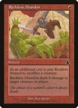 MTG Magic the Gathering Reckless Abandon (94/143) Urza's Destiny LP - Image 1