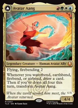 MTG Magic the Gathering Avatar Aang (207/447) Avatar The Last Airbender LP - Image 1