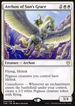 MTG Magic the Gathering Archon of Sun's Grace (3/372) Theros Beyond Death LP - Image 1