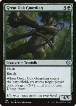MTG Magic the Gathering Great Oak Guardian (186/418) Starter Commander Decks LP - Image 1