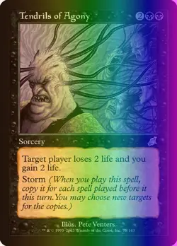 MTG Magic the Gathering Tendrils of Agony (75/143) Scourge MP FOIL - Image 1