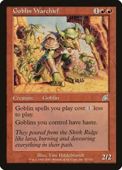 MTG Magic the Gathering Goblin Warchief (97/143) Scourge MP - Image 1