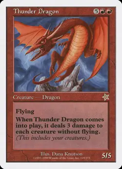 MTG Magic the Gathering Thunder Dragon (119/173) Starter 1999 LP - Image 1
