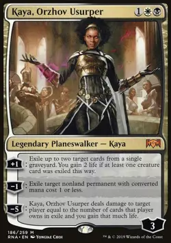 MTG Magic the Gathering Kaya, Orzhov Usurper (186/296) Ravnica Allegiance LP - Image 1