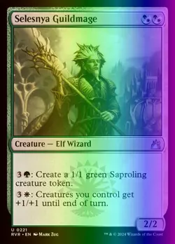 MTG Magic the Gathering Selesnya Guildmage (221/497) Ravnica Remastered NM FOIL - Image 1