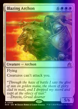 MTG Magic the Gathering Blazing Archon (8/497) Ravnica Remastered LP FOIL - Image 1